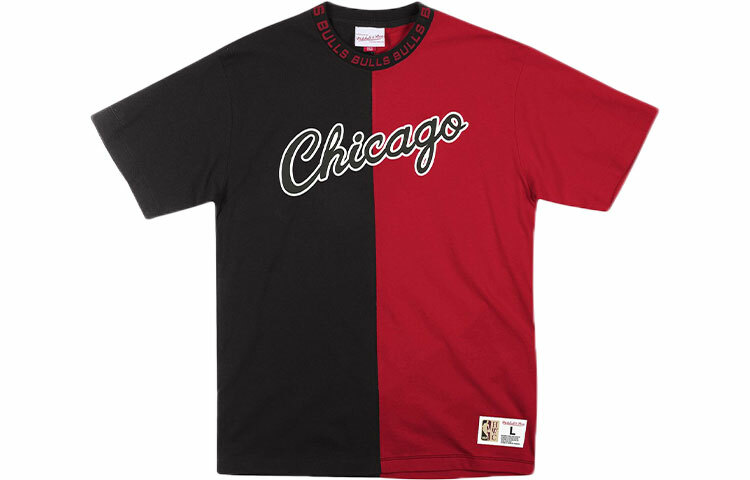 【代購】Mitchell Ness T-Shirts Unisex Black Red