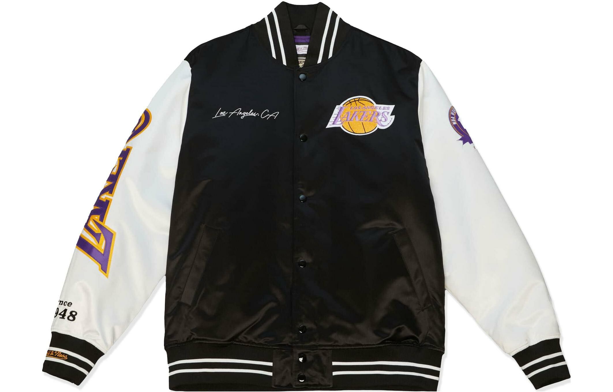【代購】Mitchell & Ness Baseball Jacket Unisex Black White
