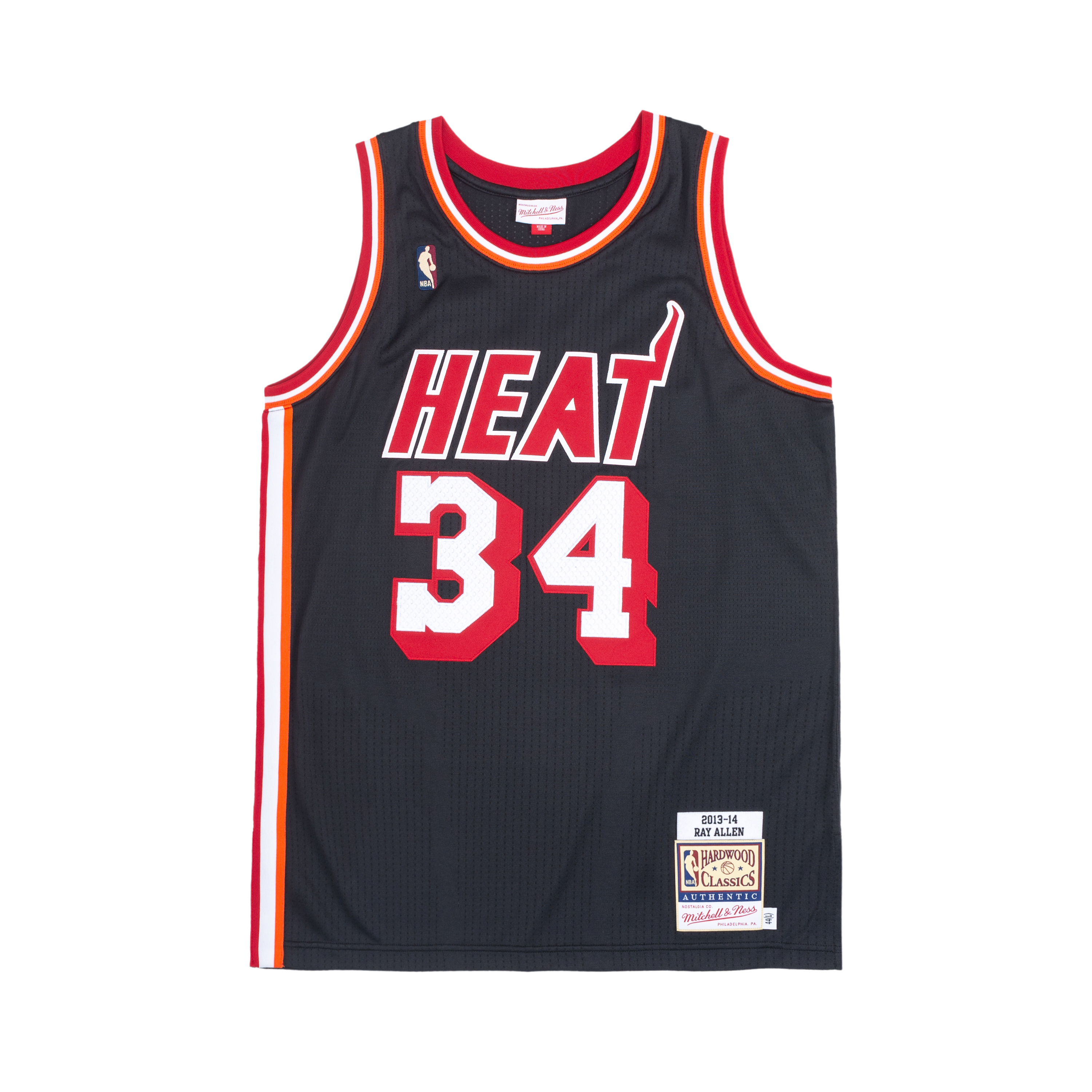 【代購】Mitchell Ness Hardwood Classics Authentic 'NBA Miami Heat 2013 14 Ray Allen' Jersey