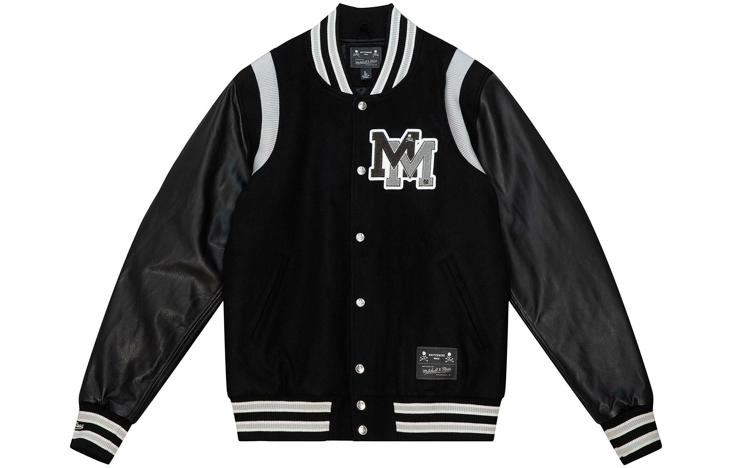 【代購】Mitchell & Ness x Mastermind JAPAN Baseball Jacket Unisex Black