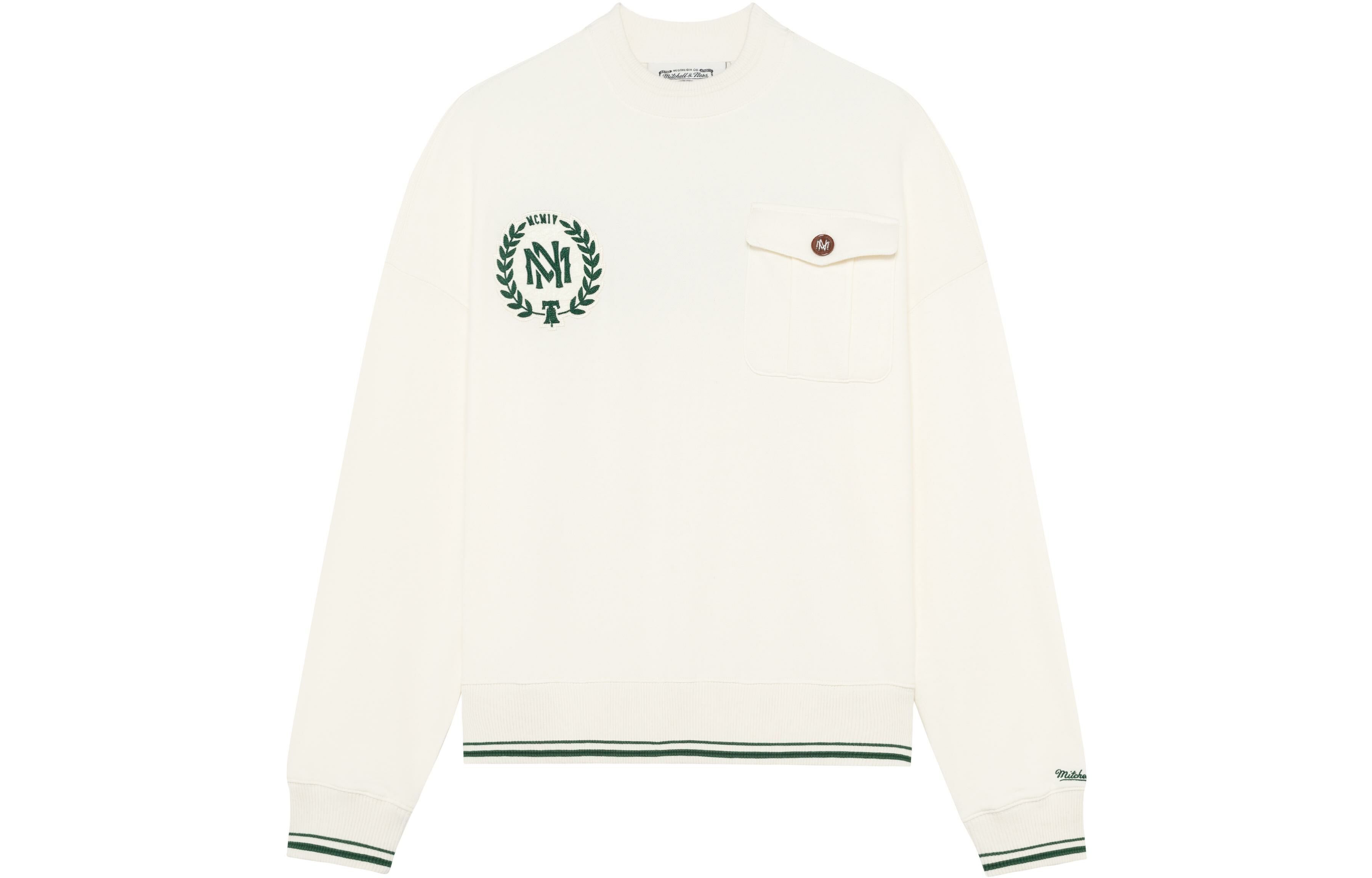 【代購】Mitchell Ness Sweatshirts Unisex White