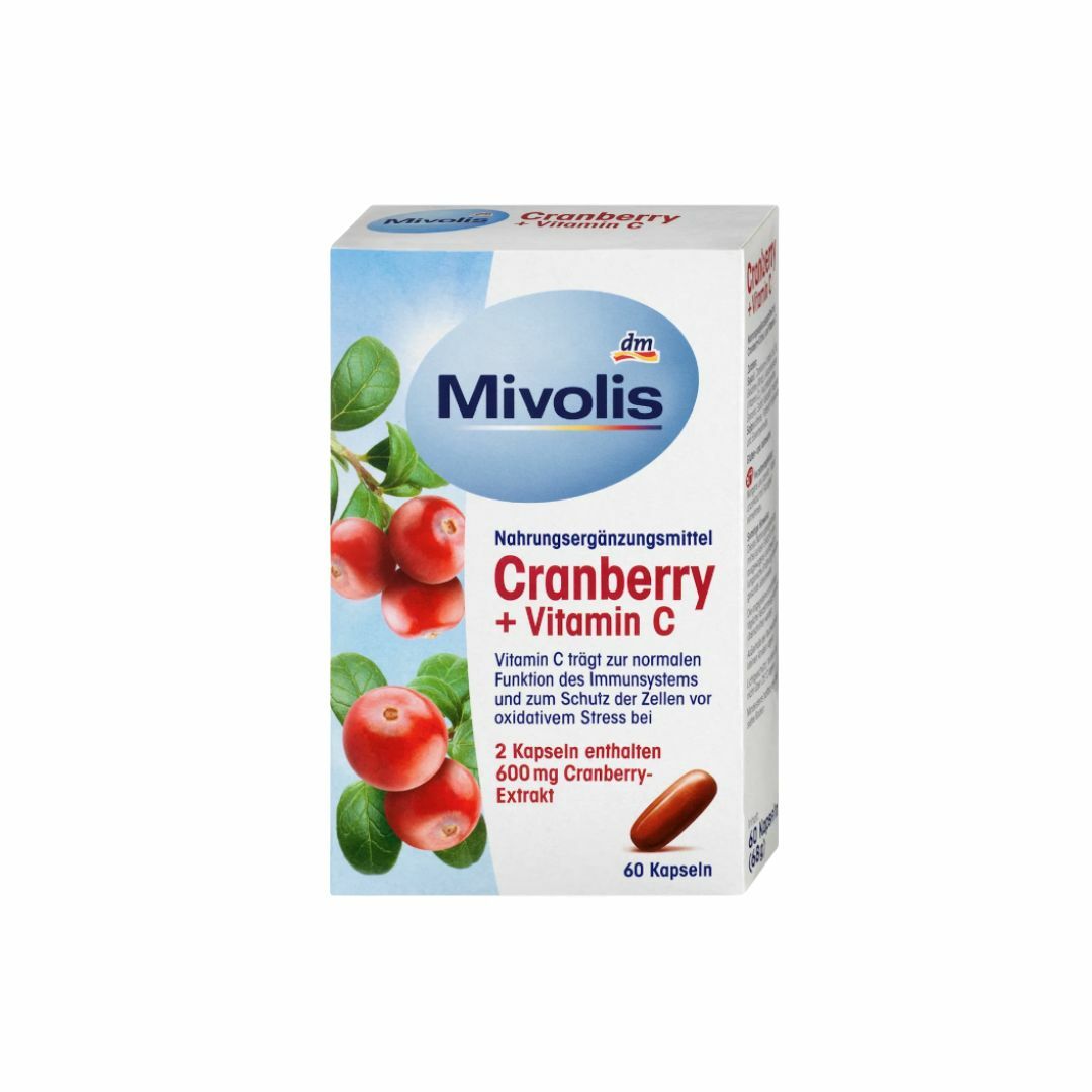 Mivolis Cranberry + Vitamin C Capsules, 60 Capsules