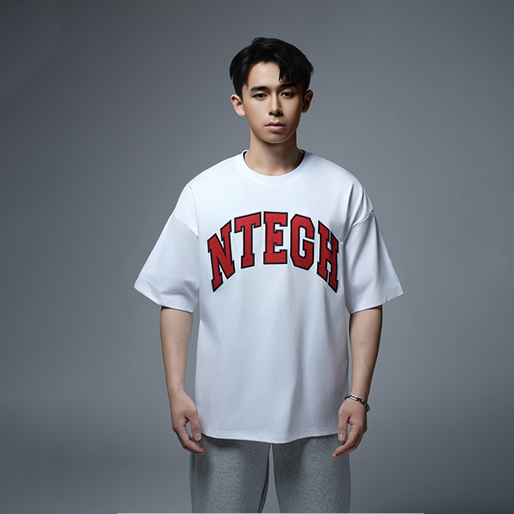 Not Enough Embroidery Oversized Tee(White)
