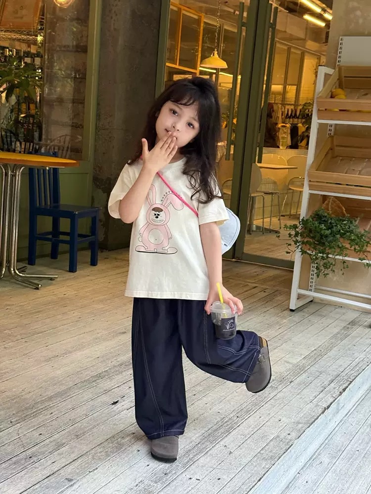 兩色搞怪兔兔棉質上衣