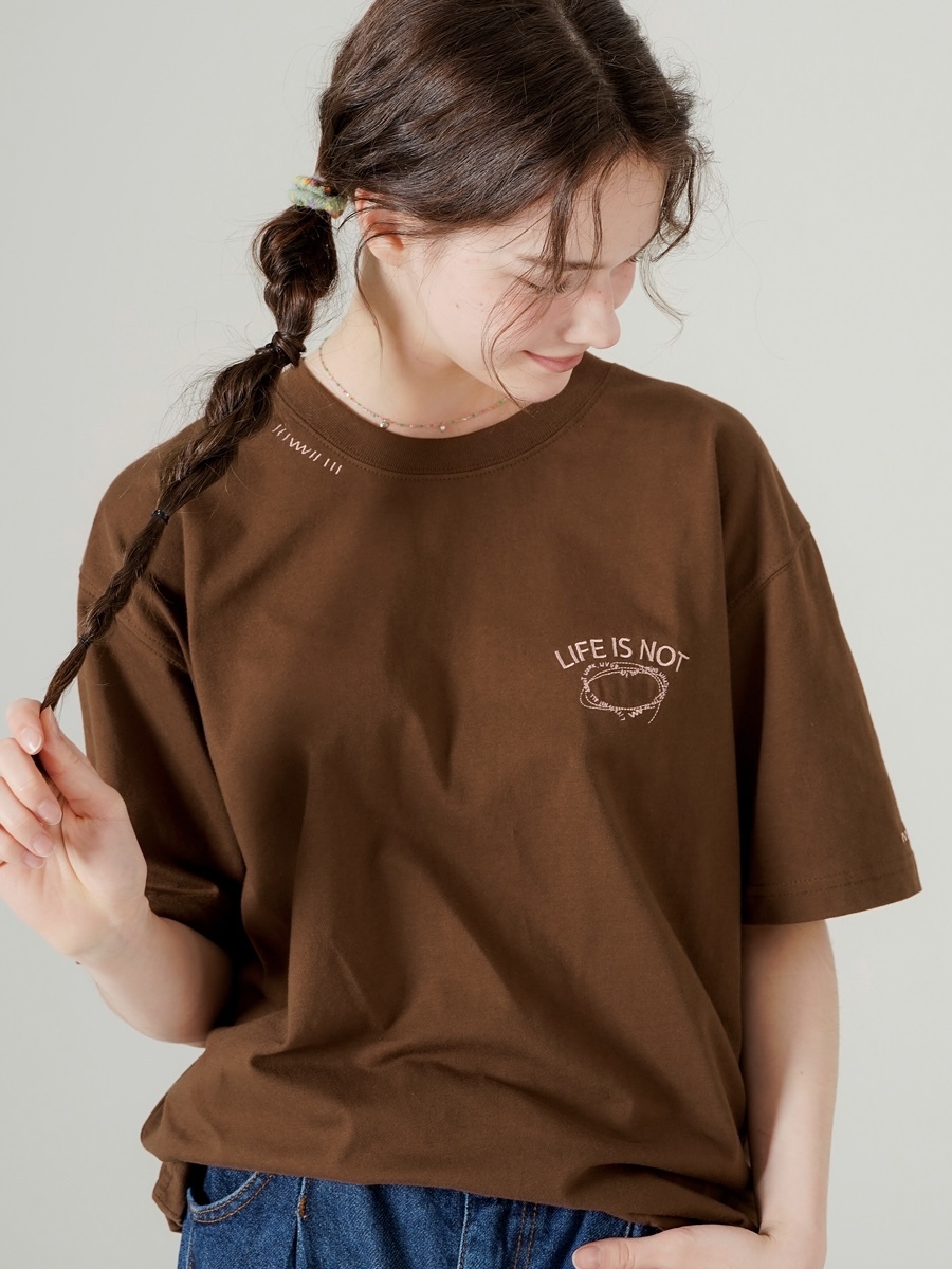 <預購> 韓國WV PROJECT 電繡LIFE IS NOT❤️高磅純棉短T