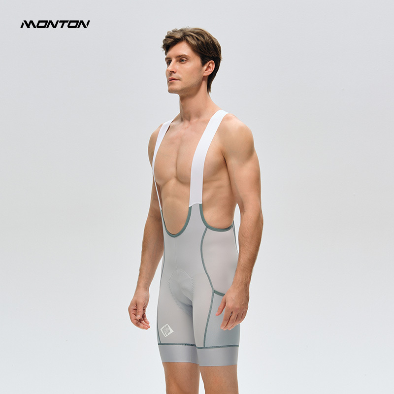 逐夏淺灰男款背帶短褲