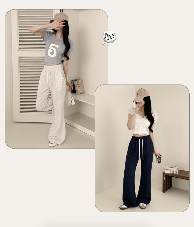 夏季預訂｜3段長度！綁帶高腰喇叭褲