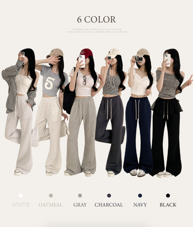 夏季預訂｜3段長度！綁帶高腰喇叭褲