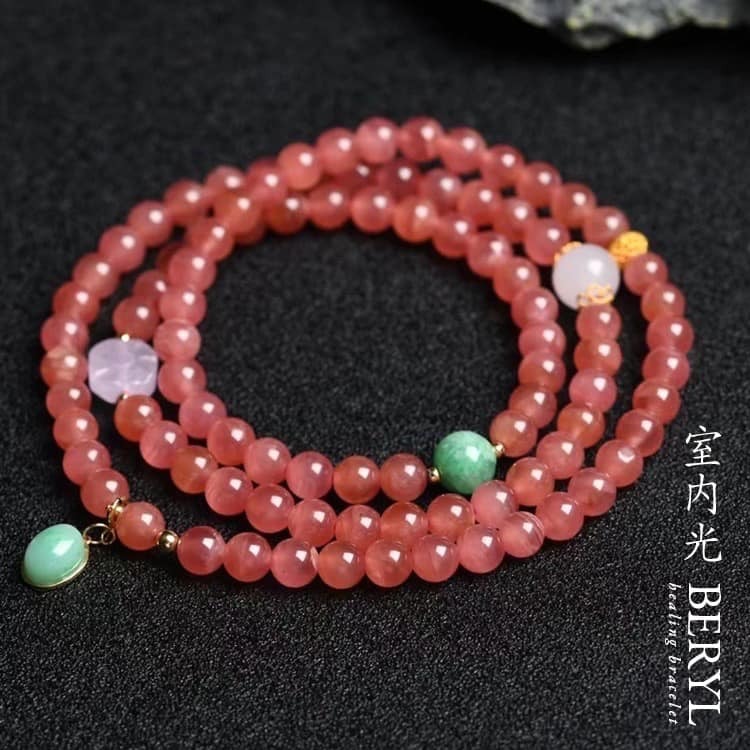 旺夫、旺家  紅紋石18k兩用鍊