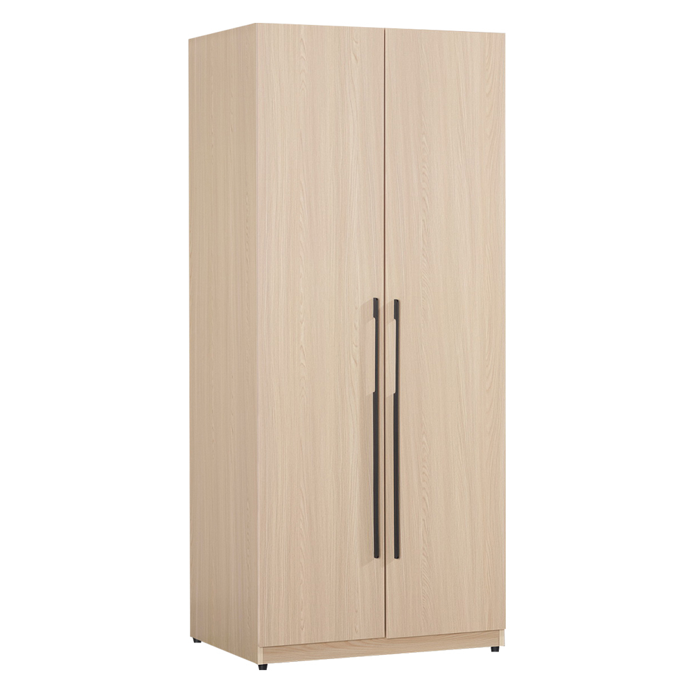 恩洛2.7尺二門衣櫃(單吊桿+一抽+一格)