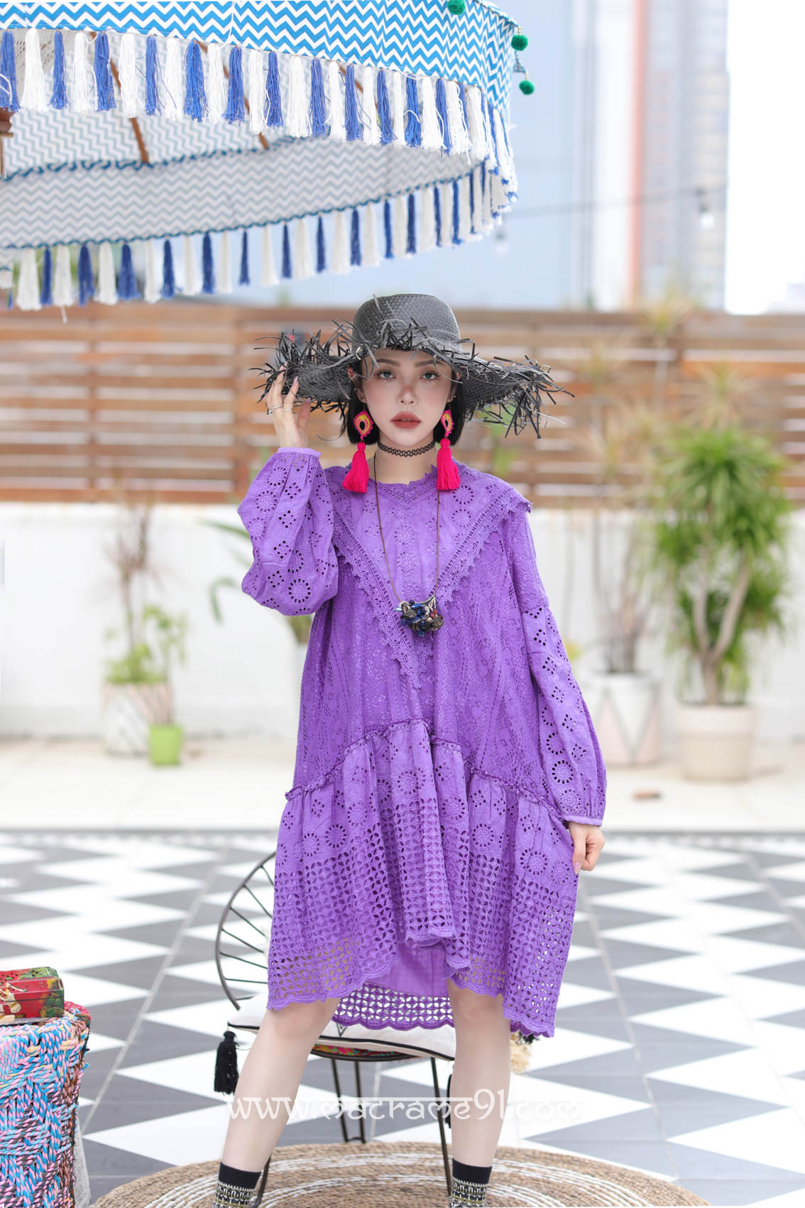 Macrame 連身裙 - M2482 (0308)