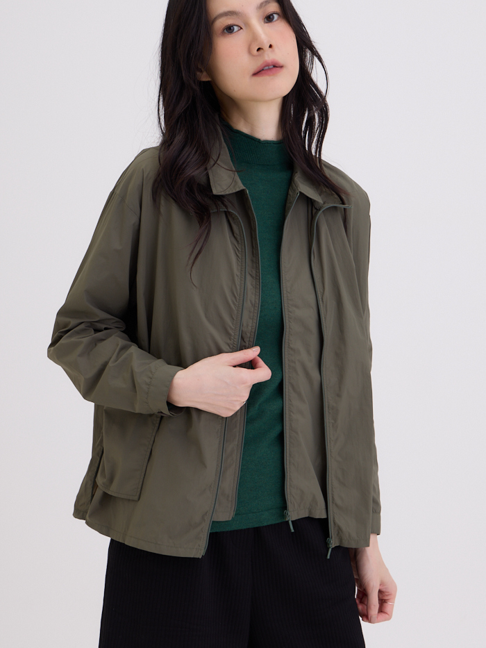 山野夾克長袖外套-軍綠