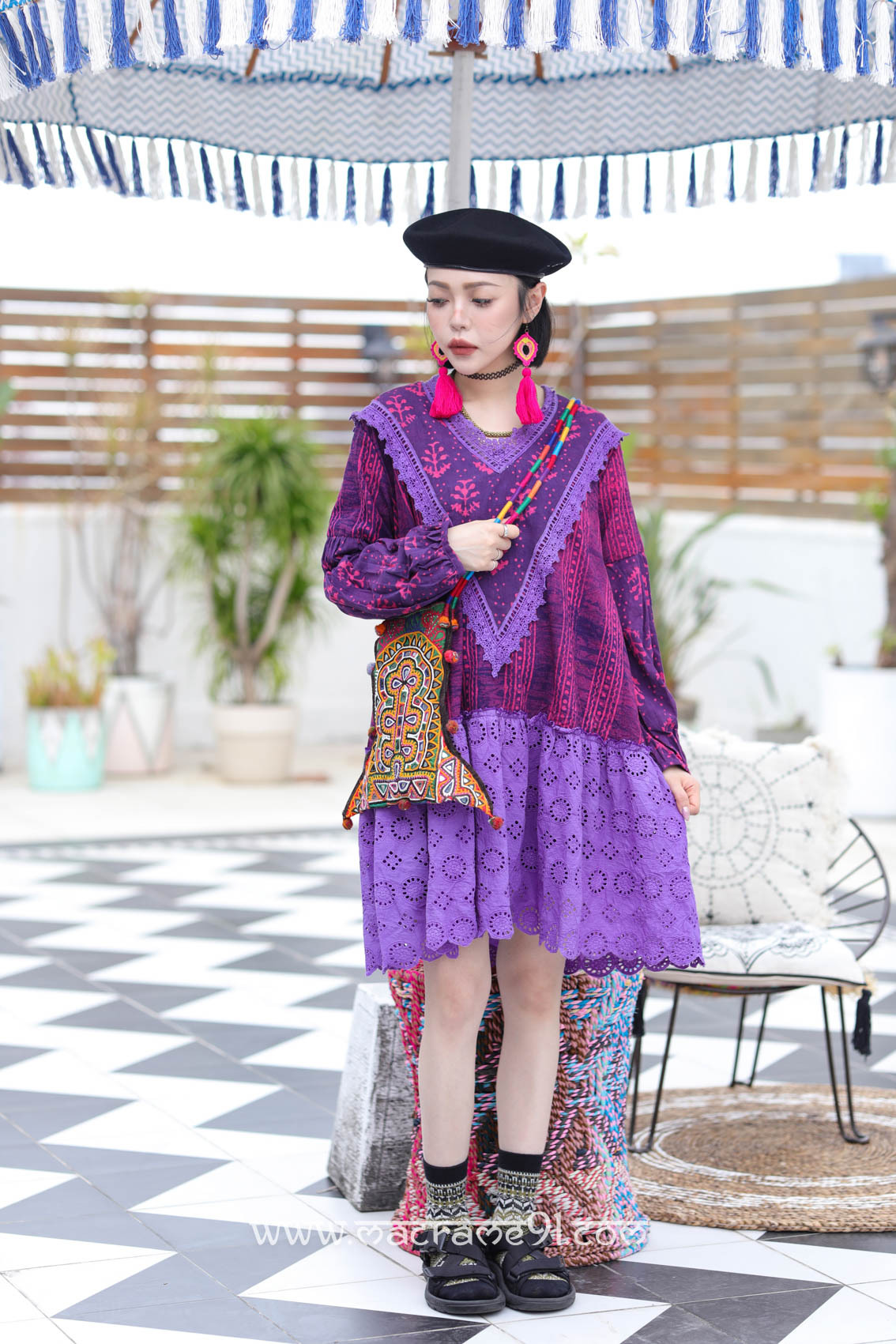 Macrame 連身裙 - M2482B (0308)