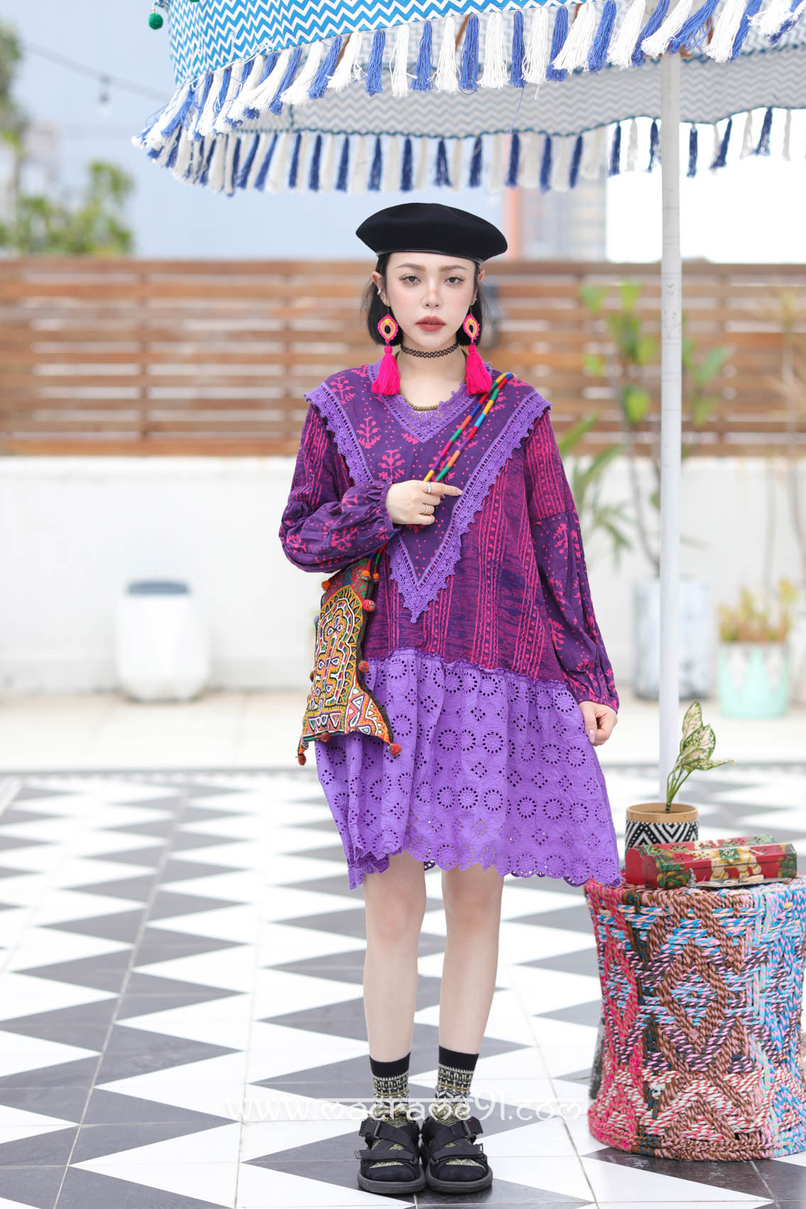 Macrame 連身裙 - M2482B (0308)