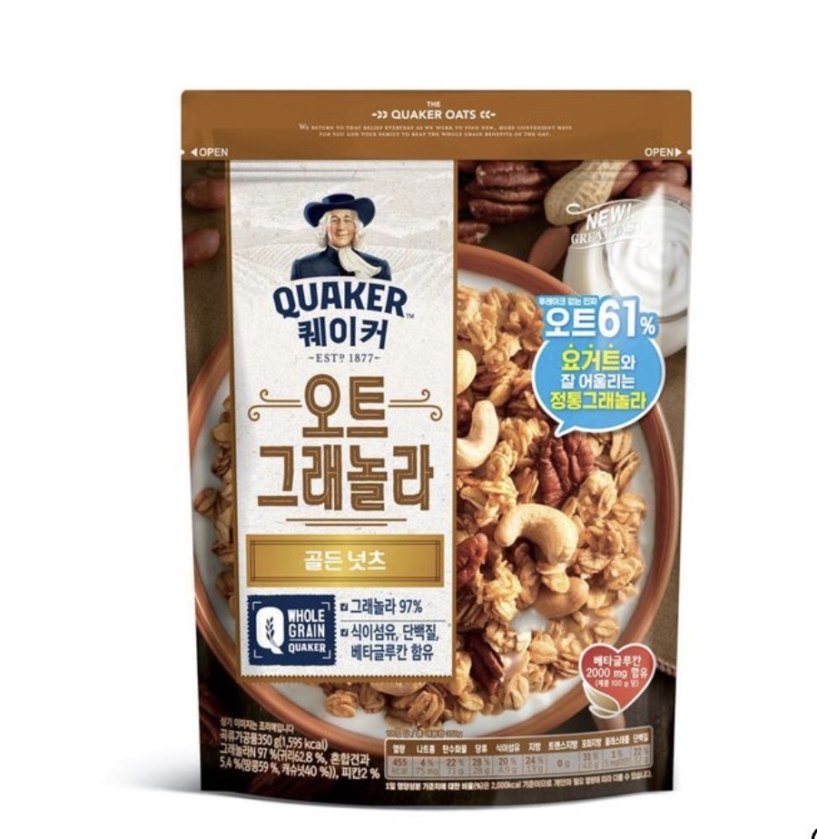 Quaker Oat Granola Golden Nuts 350g8801062894871 EXP.2025.09.05