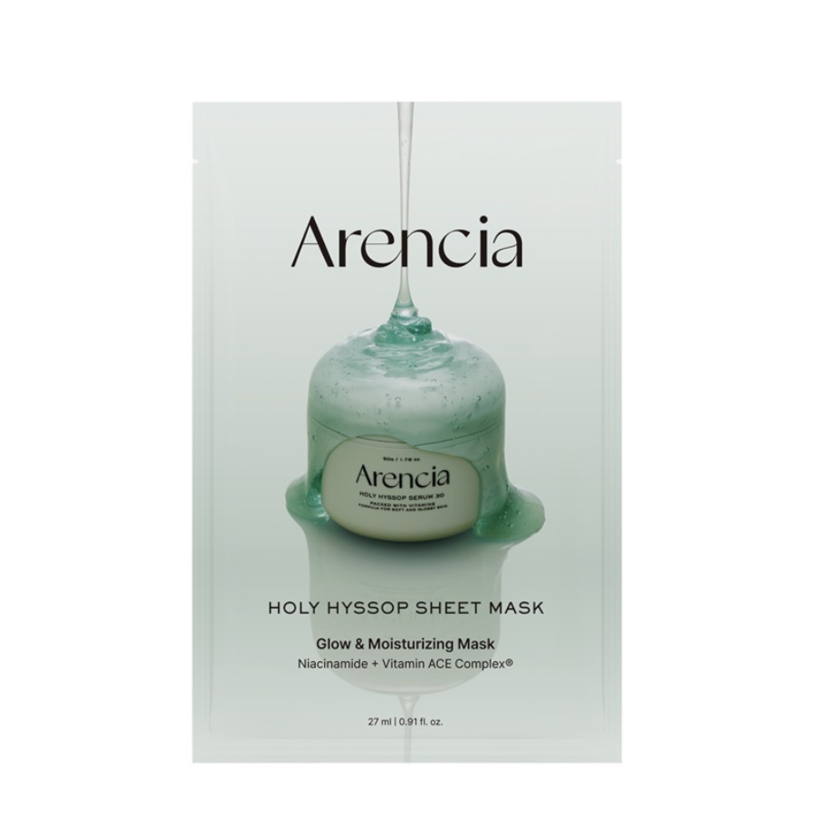 （1pc）Arencia holy hyssop sheet mask 27ml x 1pc8809562191605 exp.2027.11.17