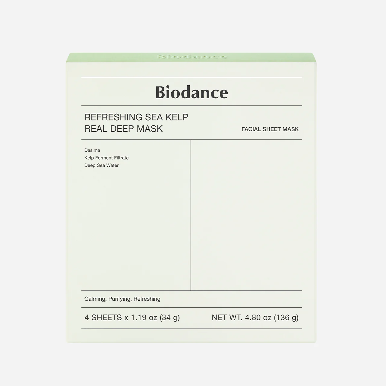 Biodance Refreshing Sea Kelp Real Deep Mask 4pc8809937361480 EXP.2027.10.14
