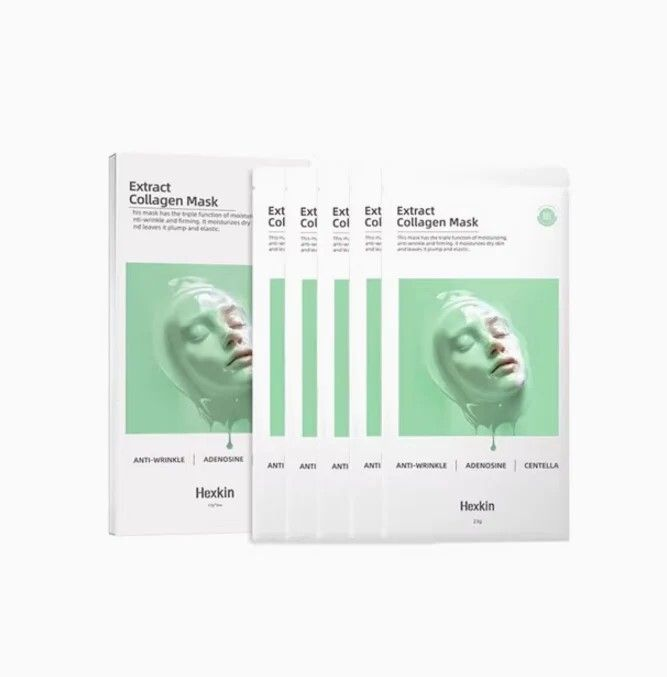 Hexkin - Extract Collagen Mask(green)23g*5ea[8809763390661][  s]EXP.2028.03.13
