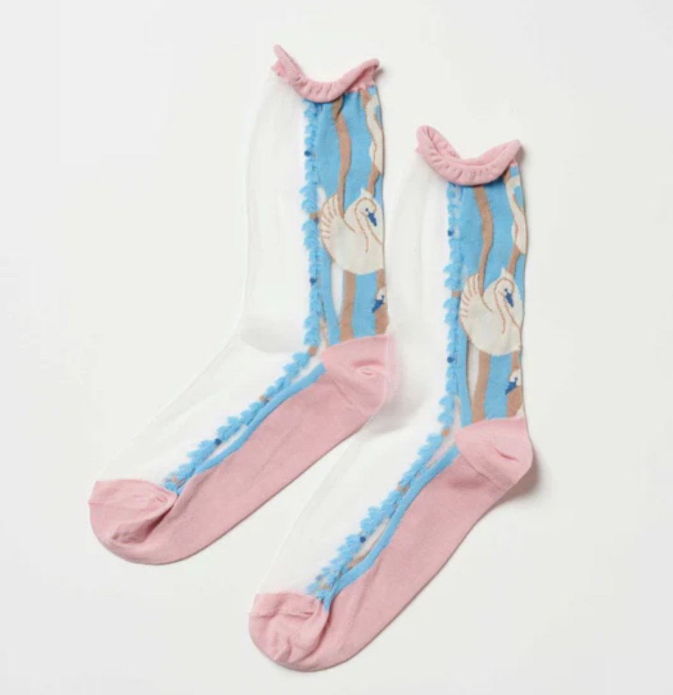 from F Jouten天鵝 透明襪子