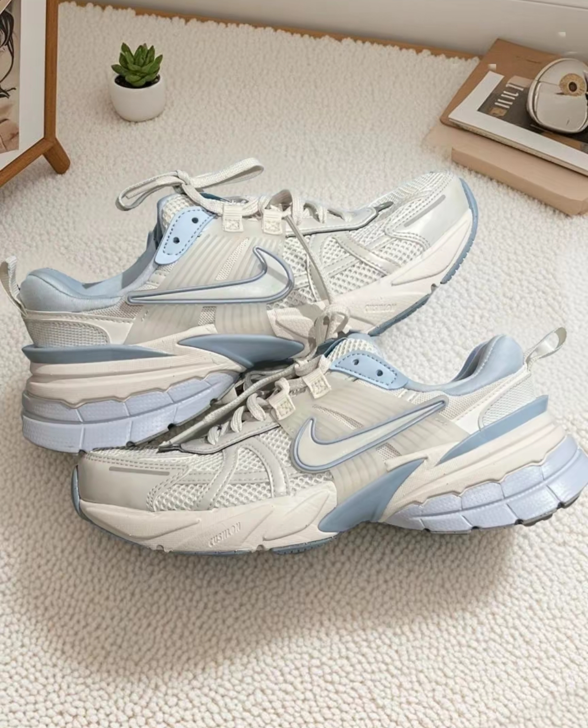 Nike V2k Run 寶寶藍 白灰色 復古 老爹鞋 慢跑鞋 FD0736-009/預購