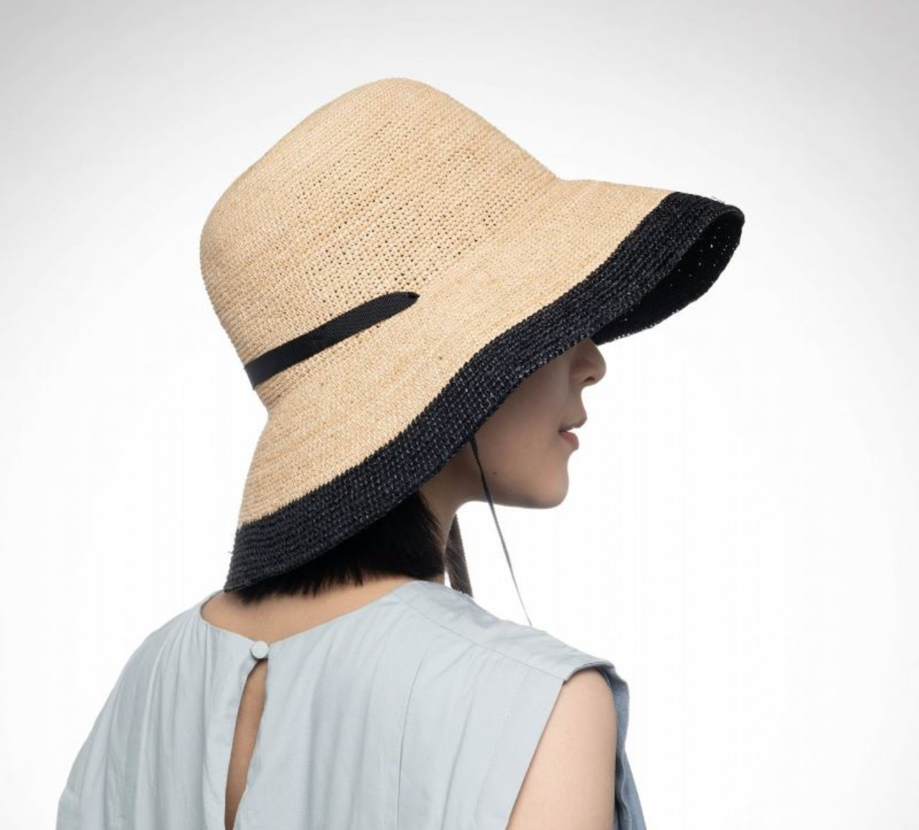 NAMIKI 配色拉菲亞絲巾鉤針夏帽子4
