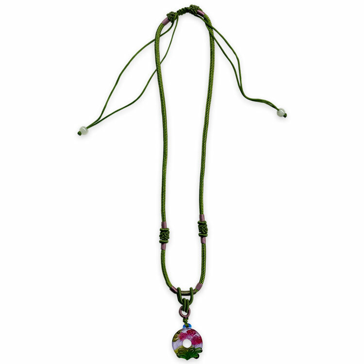 鹿港窯禮品館｜居家開運｜蘭花造型水晶琉璃項鍊