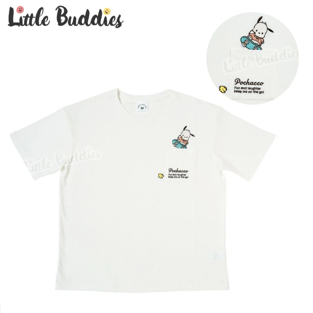 日本 Sanrio 繡花口袋短袖Tee