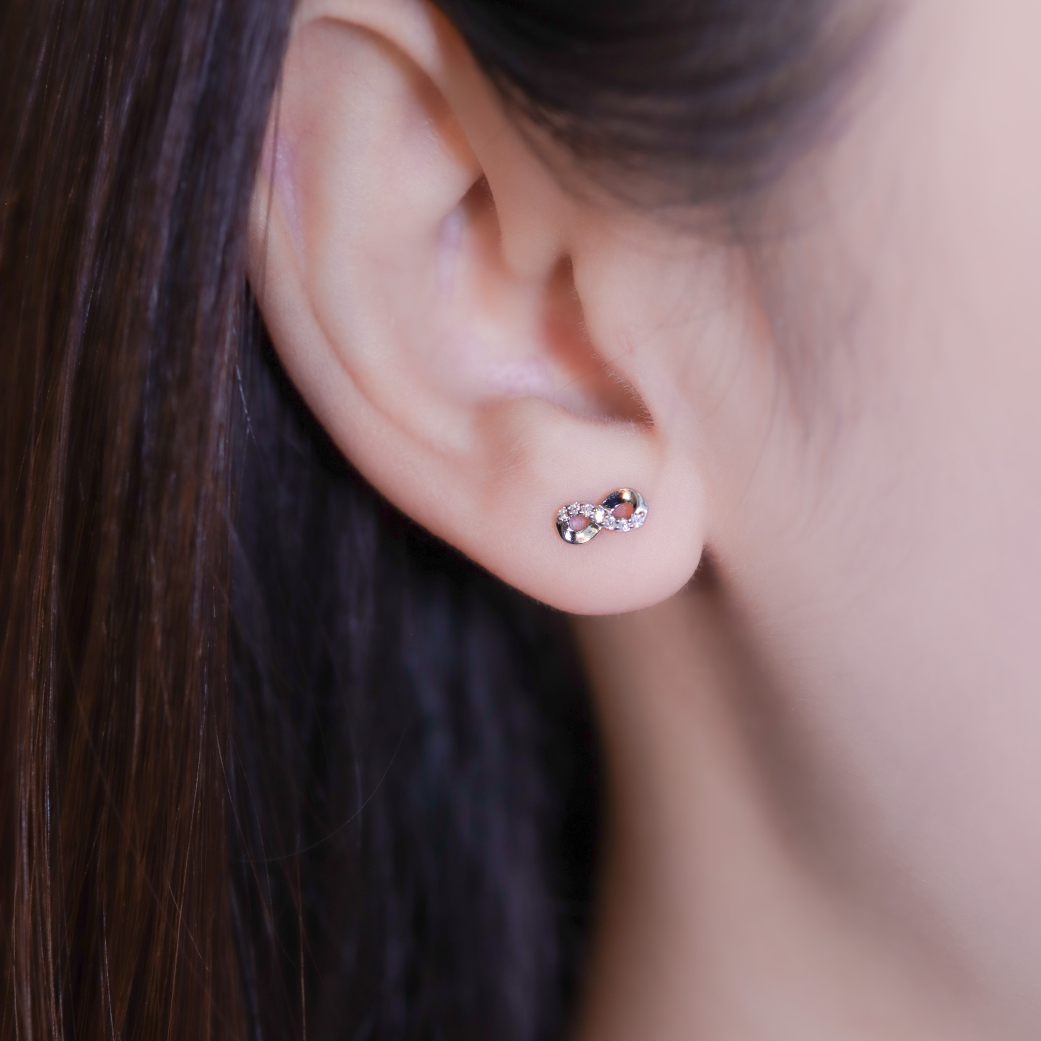 | 925純銀・白金 | 無止境耳環 | EA0974 |