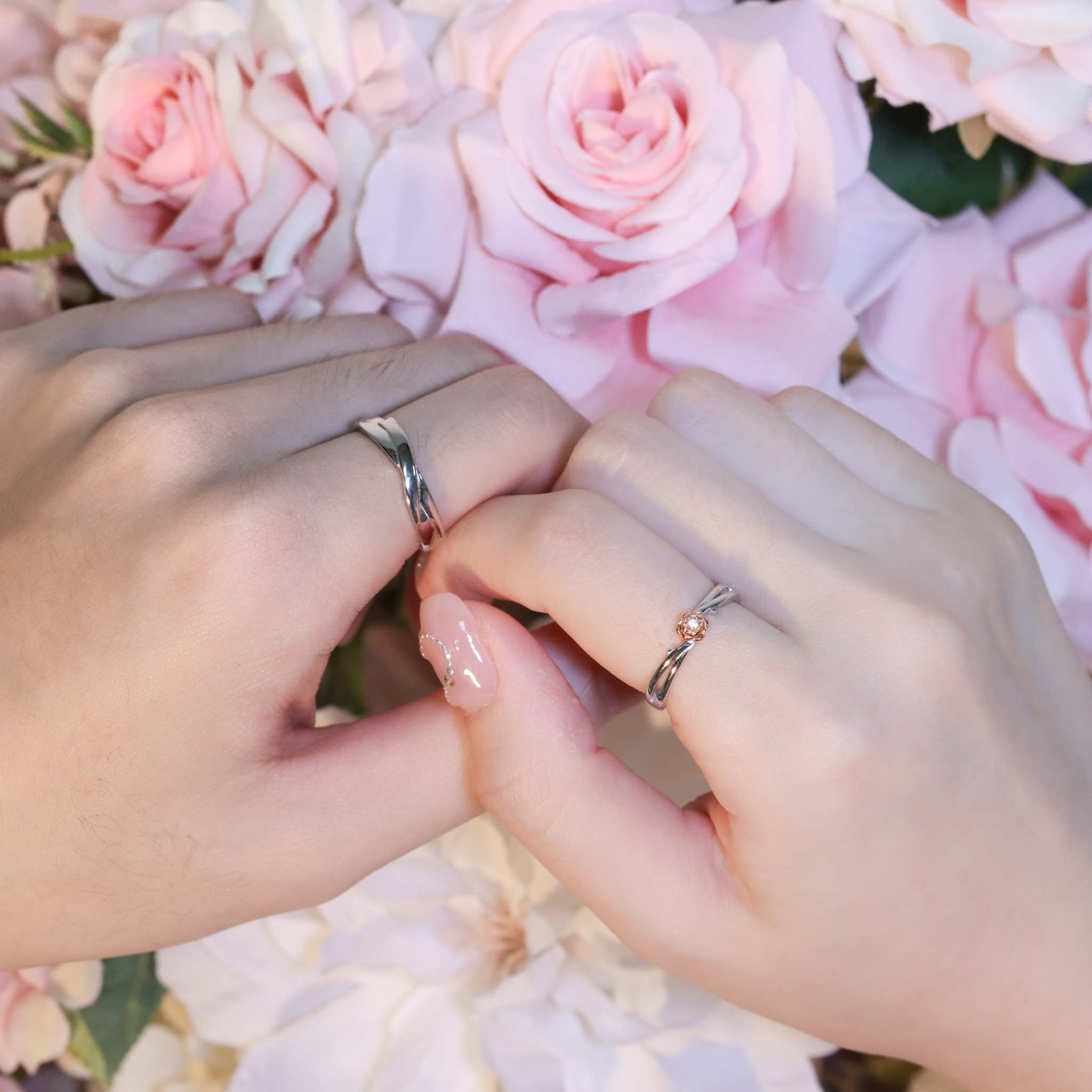 | 925純銀・ 白金・ 玫瑰金 | 唯一的玫瑰情侶戒指  | RI0831 |