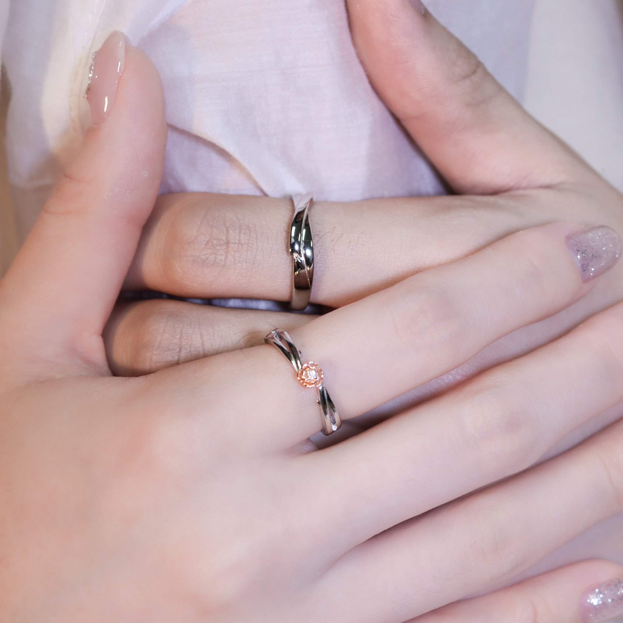 | 925純銀・ 白金・ 玫瑰金 | 唯一的玫瑰情侶戒指  | RI0831 |