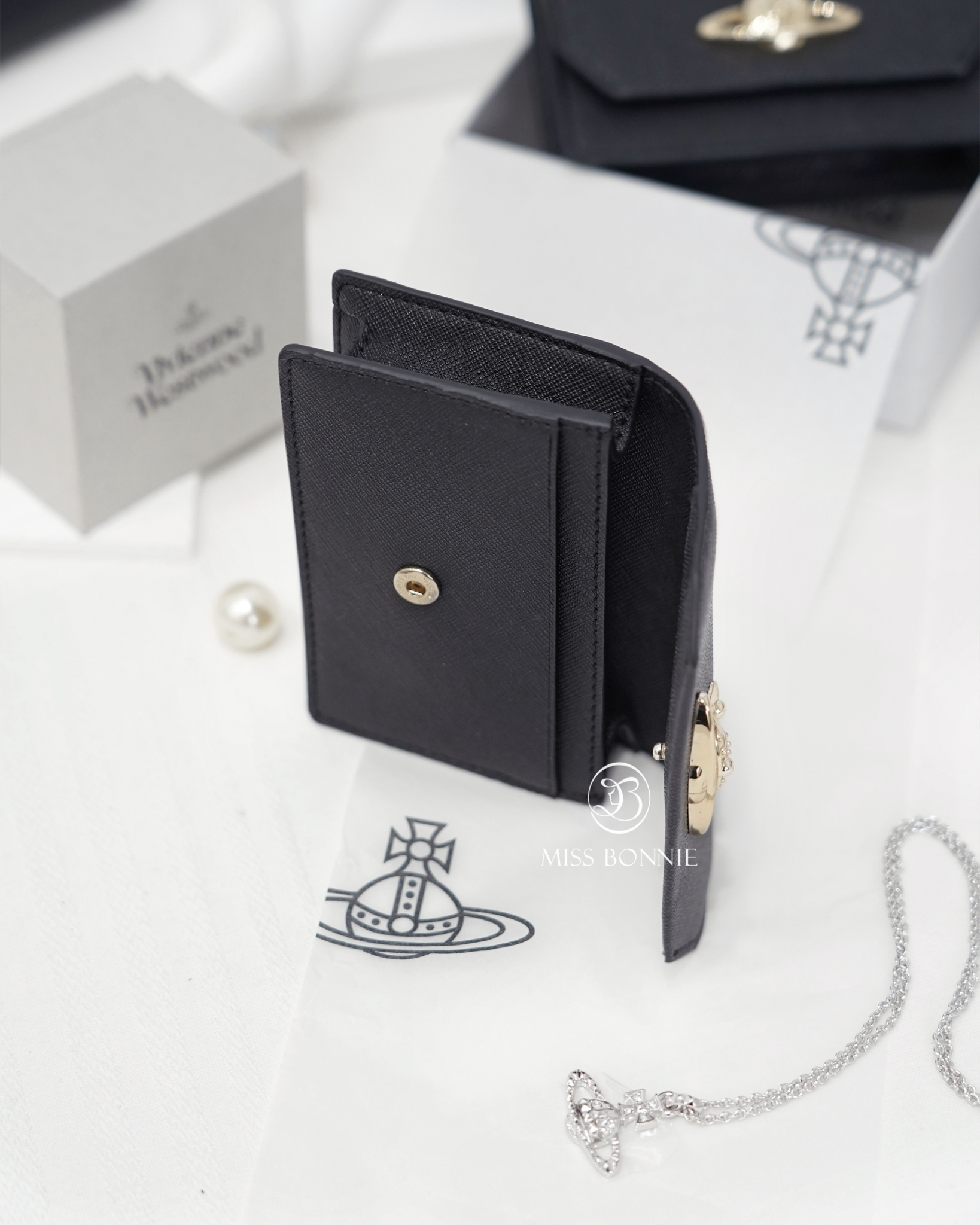 vivienne westwood土星立體淡金釦LOGO十字紋厚卡包