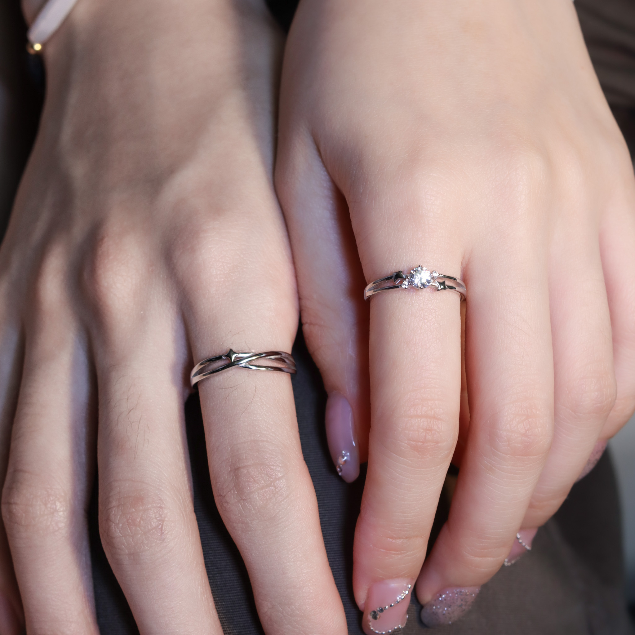 | 925銀・白金 | 星晴情話情侶戒指 （男款 /女款）  | RI0810 |