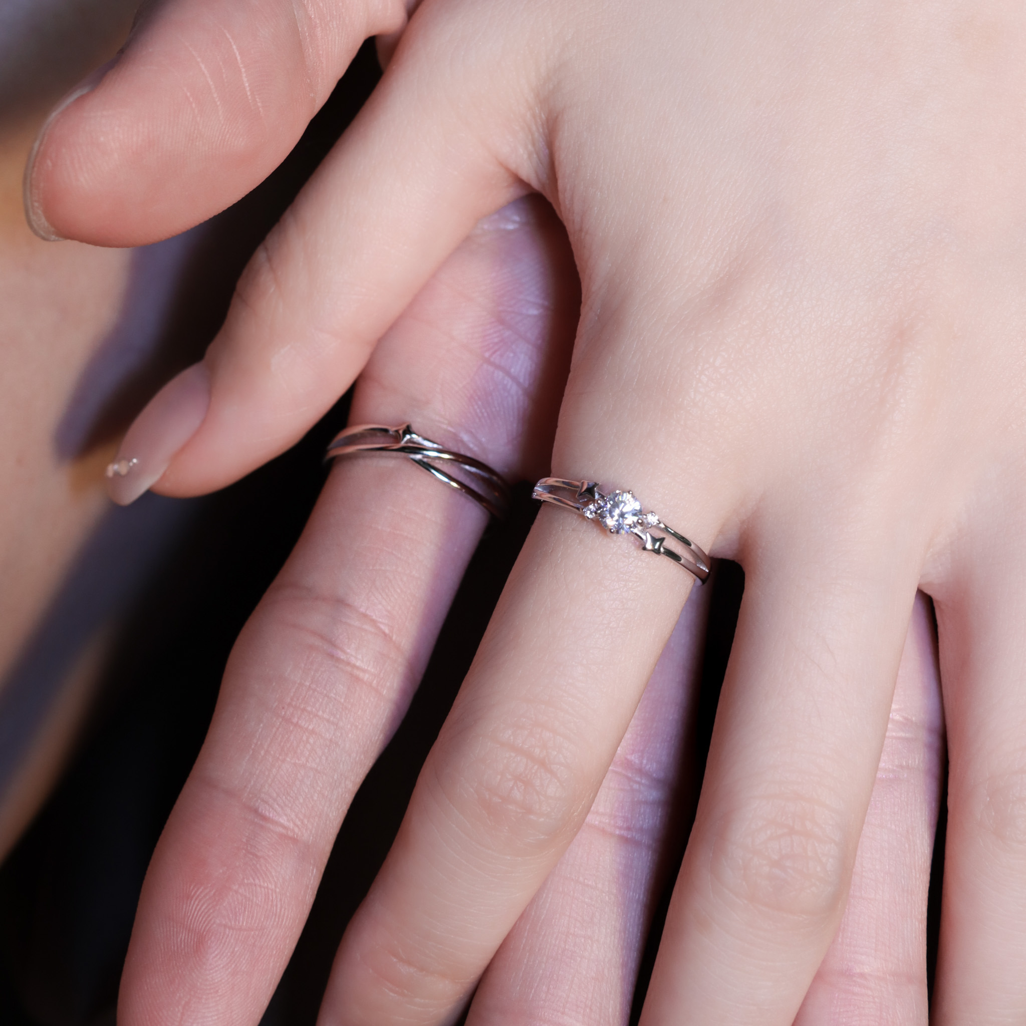 | 925銀・白金 | 星晴情話情侶戒指 （男款 /女款）  | RI0810 |