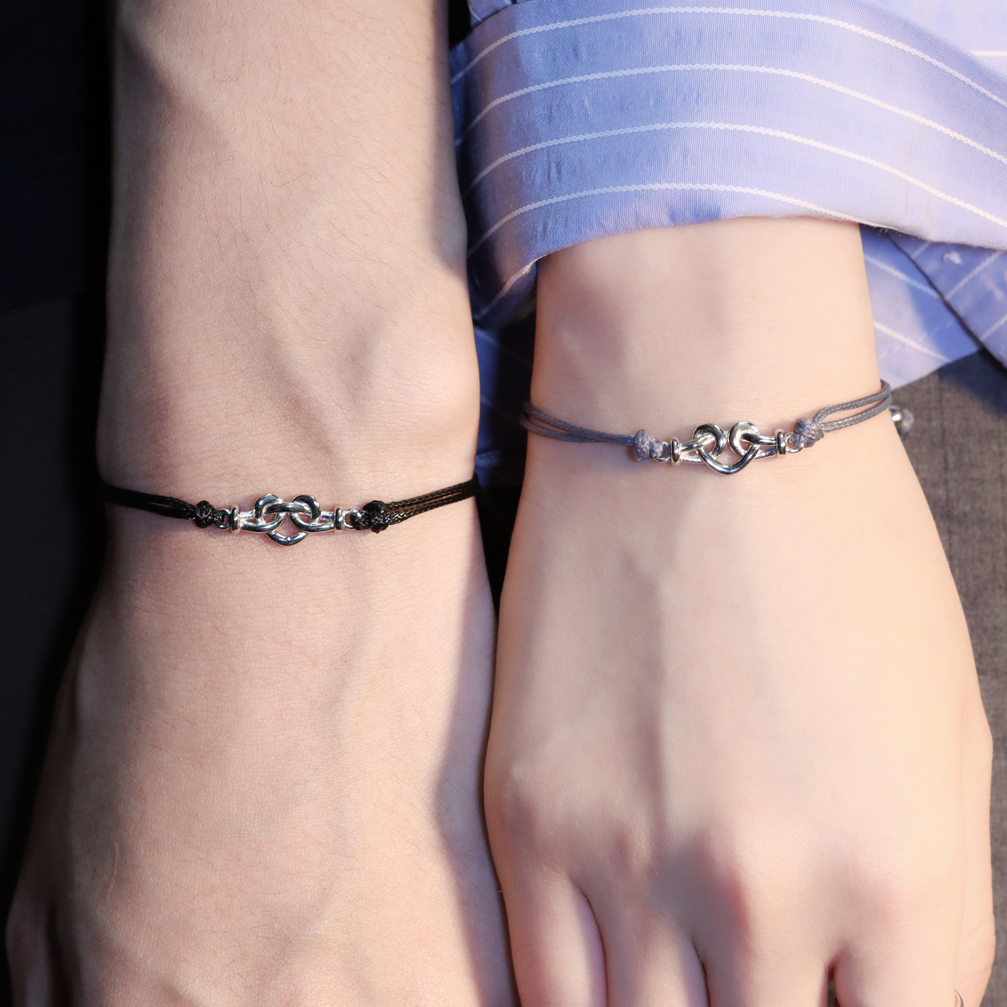 | 925純銀・厚鍍白金 | 愛意芊芊情侶手繩 （男款 /女款） | BR1315 |