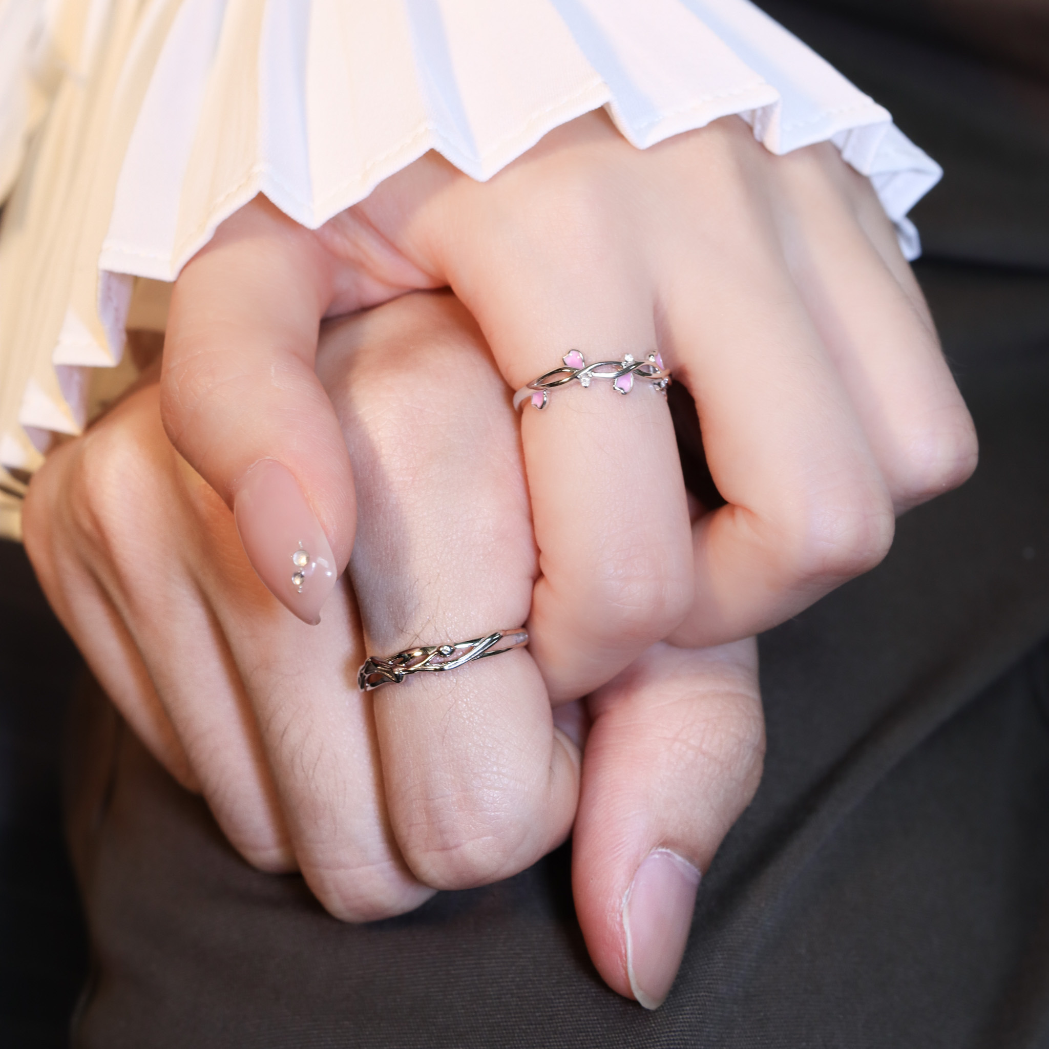 | 925銀・白金 | 漫紫愛意生長情侶戒指 （男款 /女款）  | RI0857 |