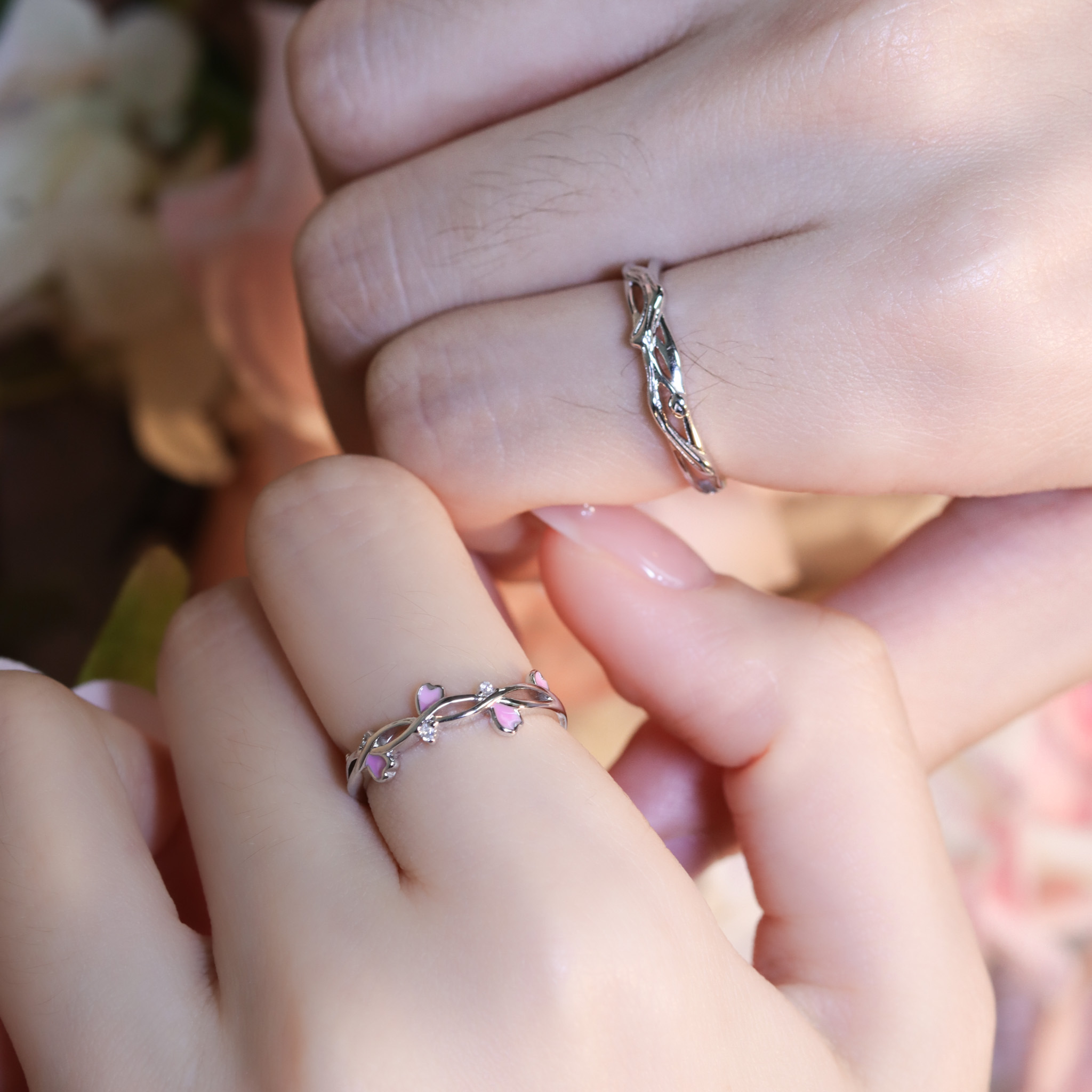 | 925銀・白金 | 漫紫愛意生長情侶戒指 （男款 /女款）  | RI0857 |