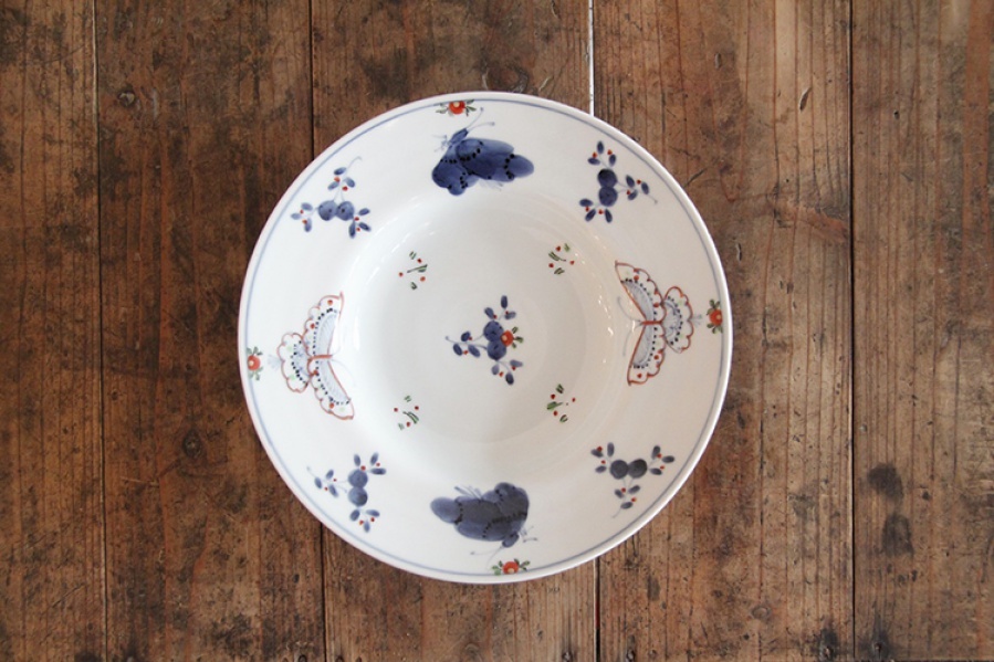 福珠窯 - 有田燒天啟花蝶 / 義大利麵盤