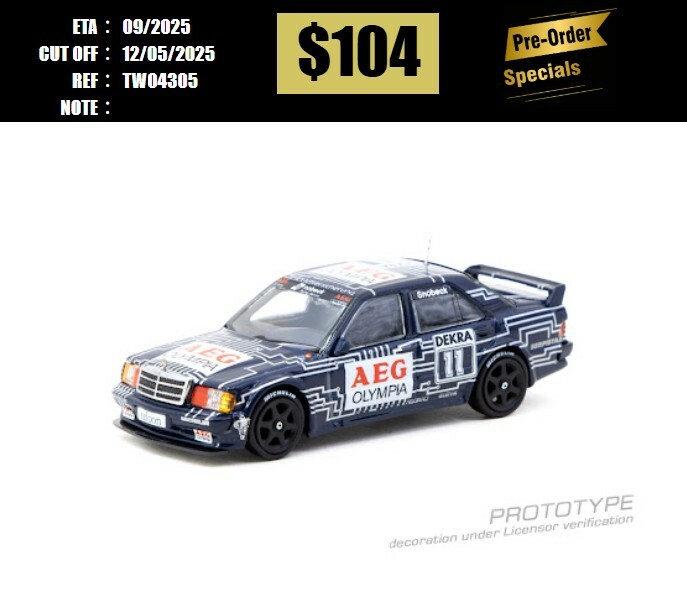 PO-$104 * TARMAC * 1:64 Mercedes-Benz 190 E 2.5-16 EVO 1 DTM 1989 Dany Snobeck [OD30/04]