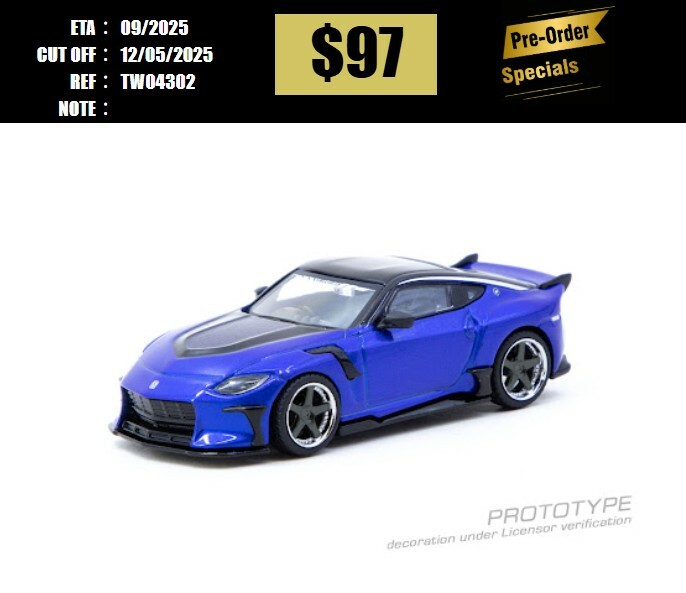PO-$97 * TARMAC * 1:64 Nissan VeilSide FFZ400 Fairlady Z Blue [OD30/04]