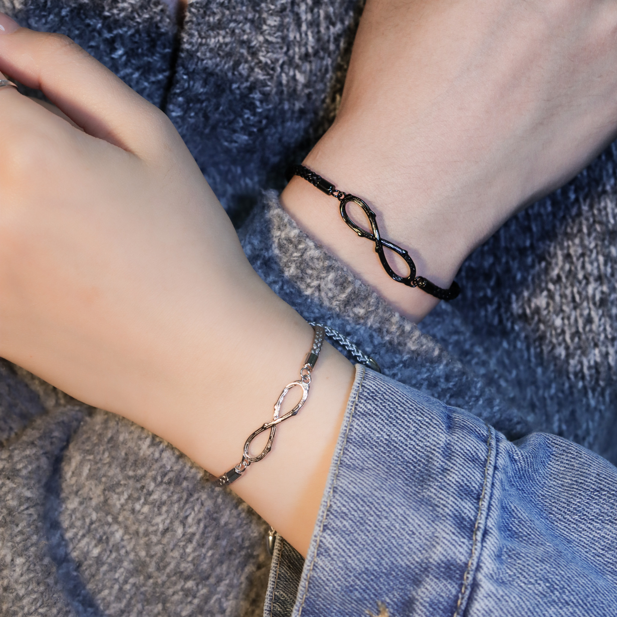 | 925銀丨無止境的堅定情侶手繩（男款 /女款） | BR1309 |