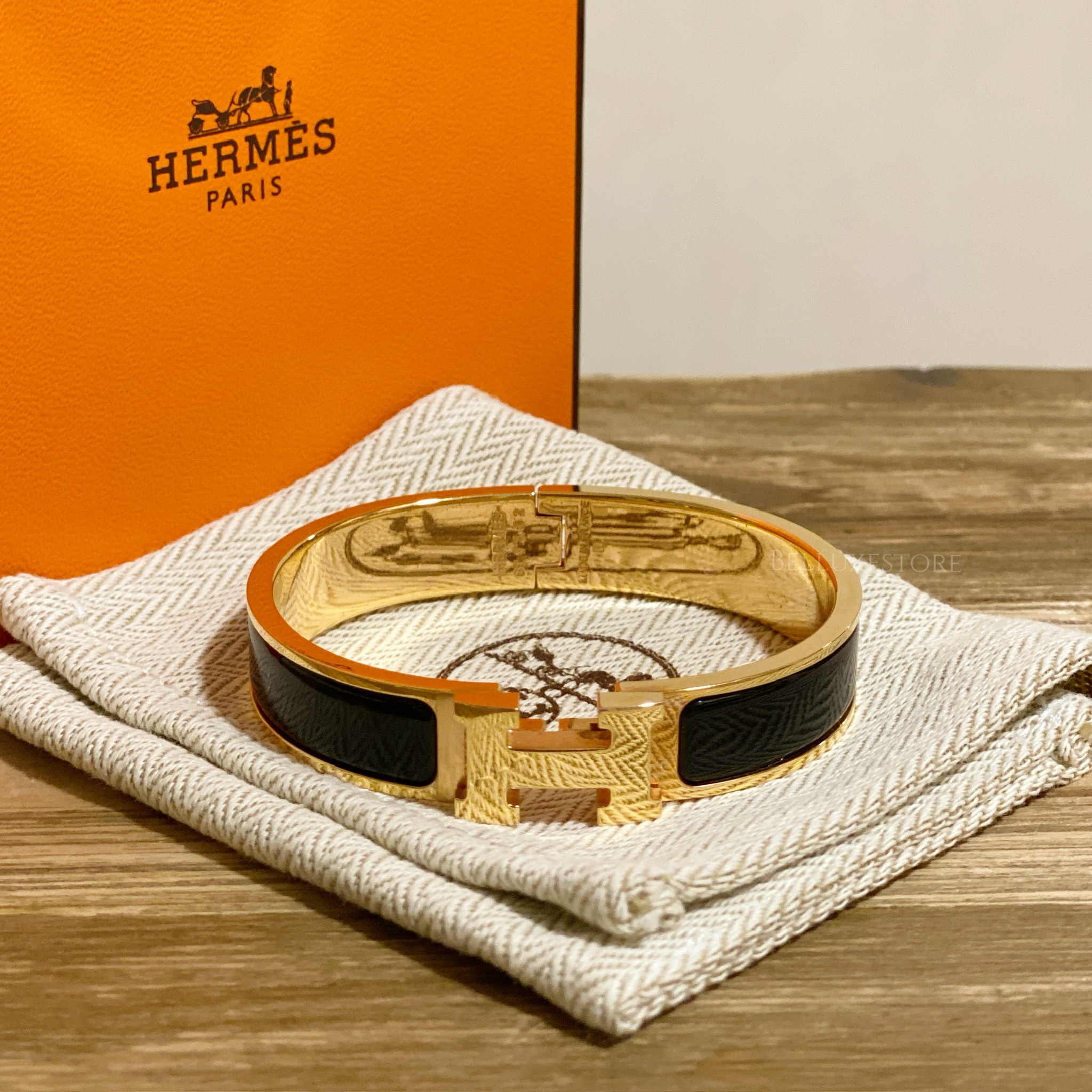 HERMES エルメス クリックH PM バングル黒×イエローゴールド 楽天市場