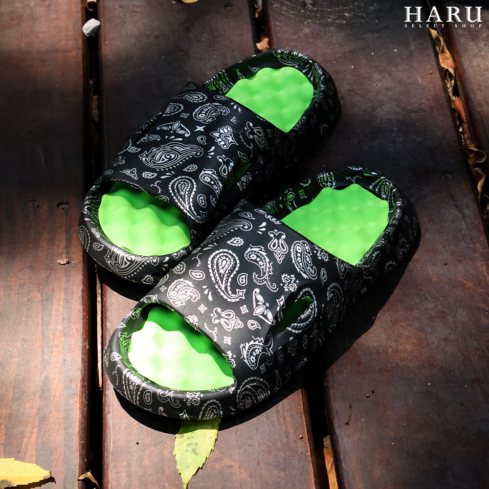 韓國 FCMM EVA 變形蟲迷彩 yeezy 平替 腳底按摩 防水 平底拖鞋 踩屎感