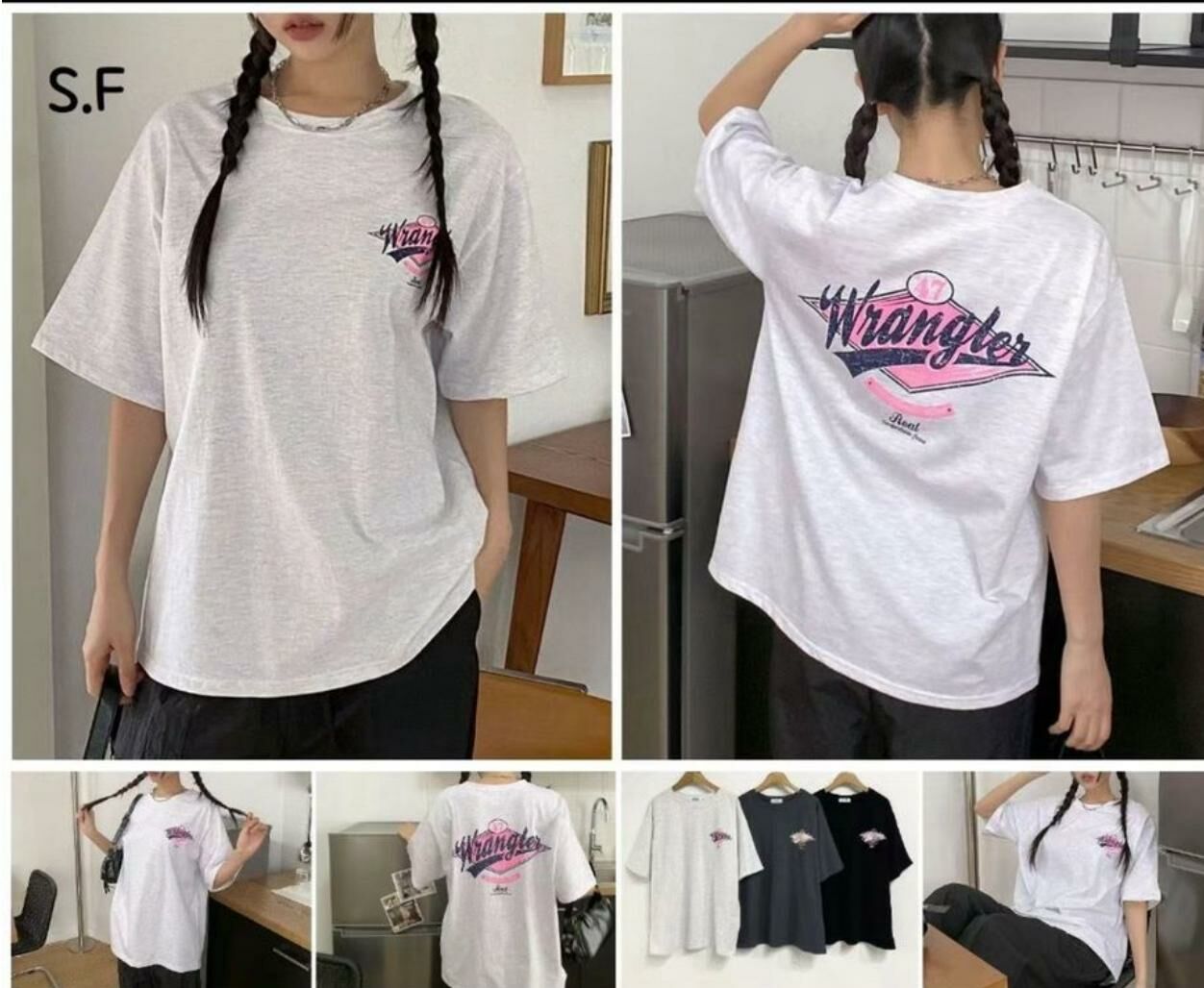 KE204  後英文字tee