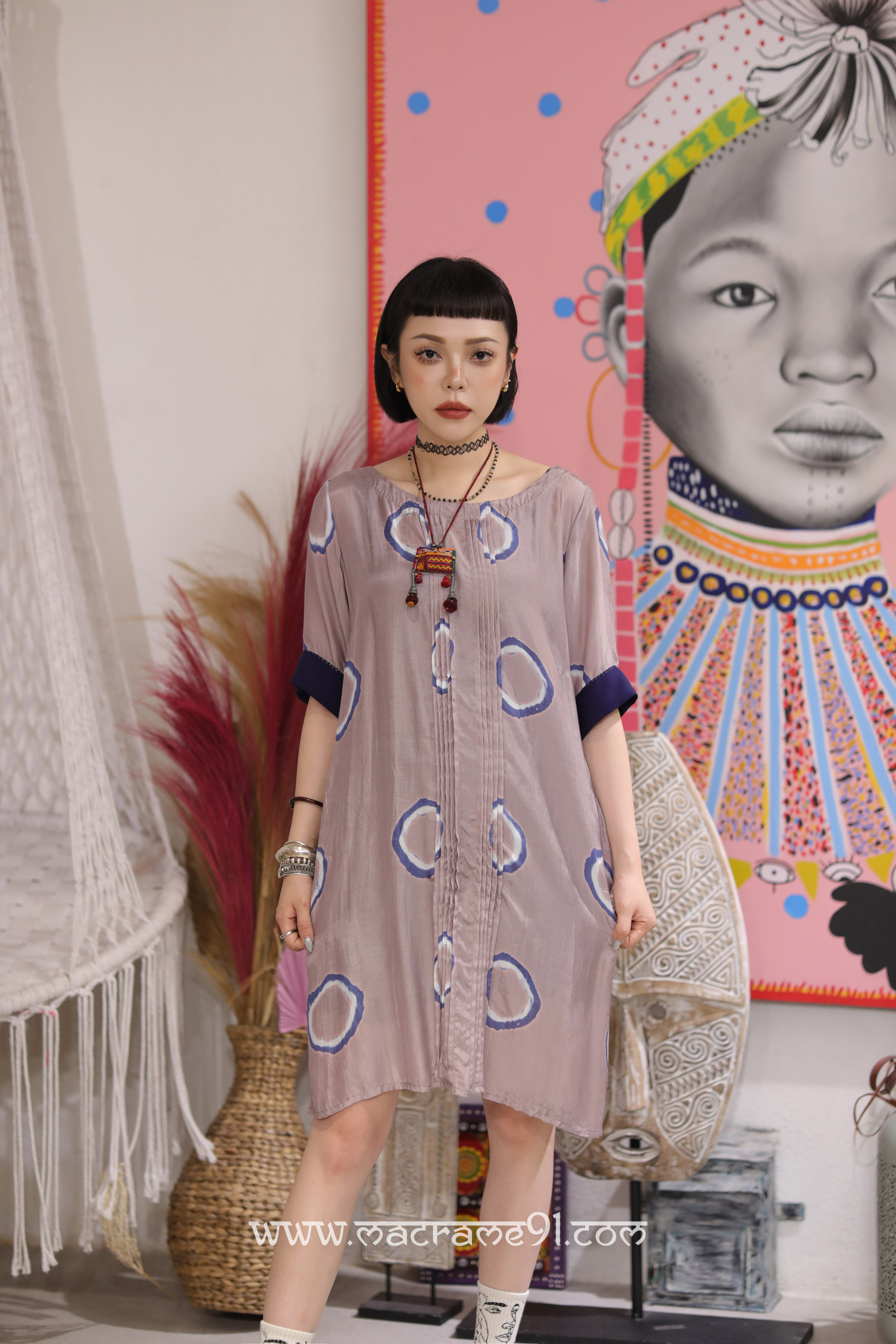 Macrame 中長裙 - M3133P - TAN (0812)