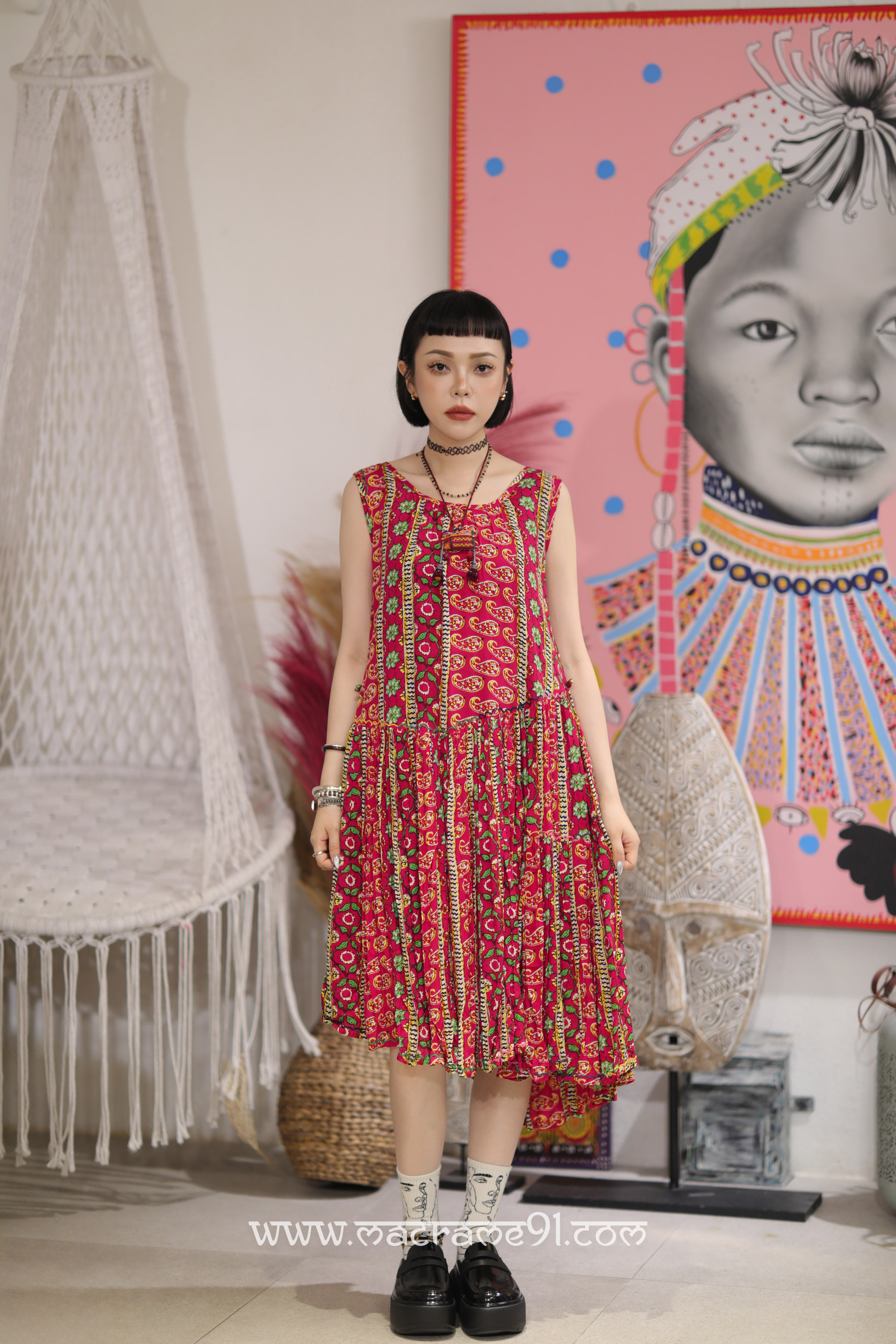 Macrame 長裙 - M3141R - 粉色 (0812)