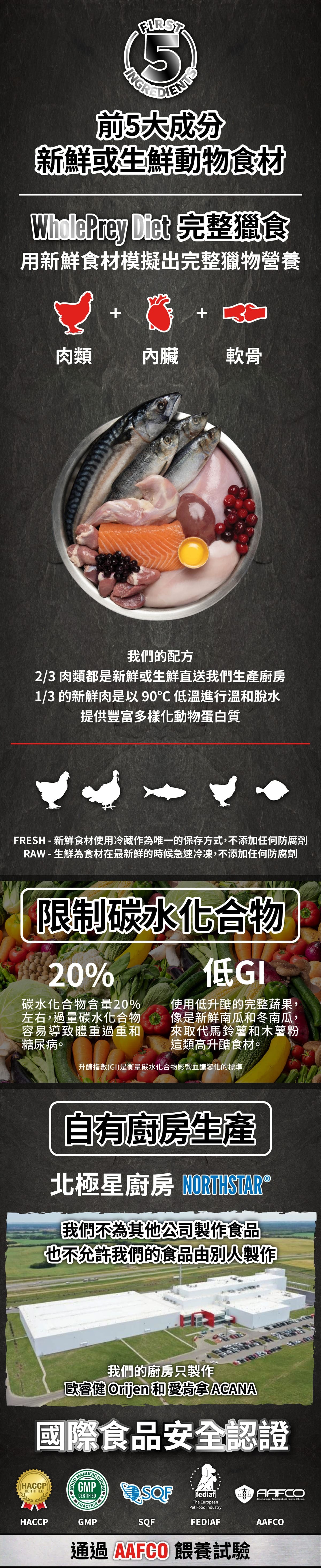 Orijen歐睿健 愛貓守護8 無穀鮮肉貓糧