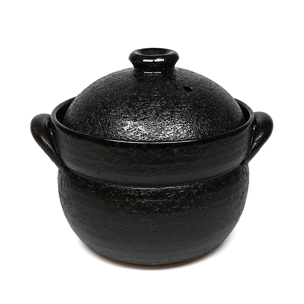 【萬古燒】黑釉 2合炊飯鍋