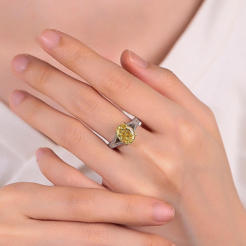 戒指 指環 歐美戒指 食指戒 銀戒指 鴿子蛋鑽戒 冰花切戒指 純銀戒指 黃鑽鑽戒 招財戒指 送長輩 送女生 禮物 119