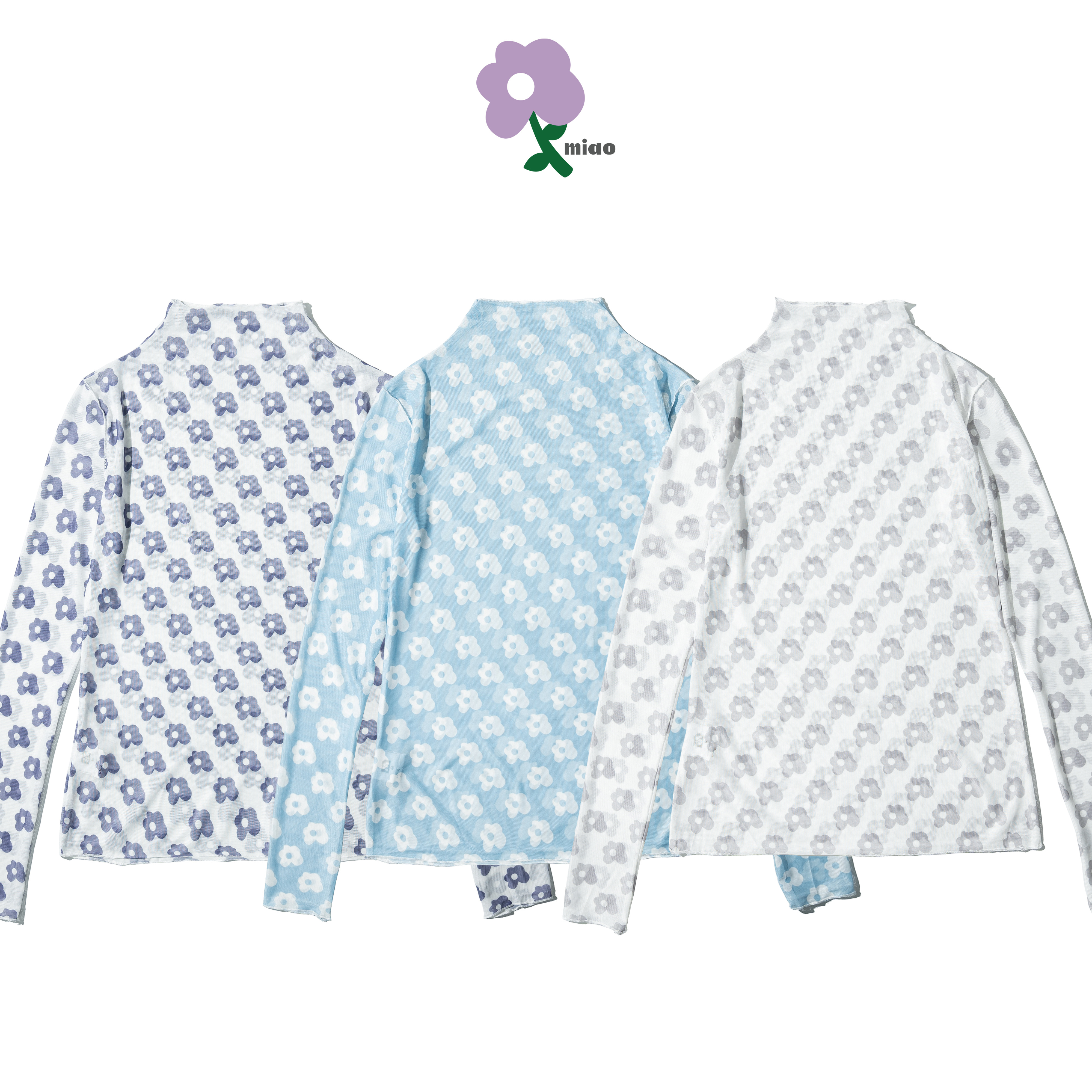 AGILITY MIAO Flowers Sheer Top 女裝 小花 內搭透膚 上衣  [M-F2]