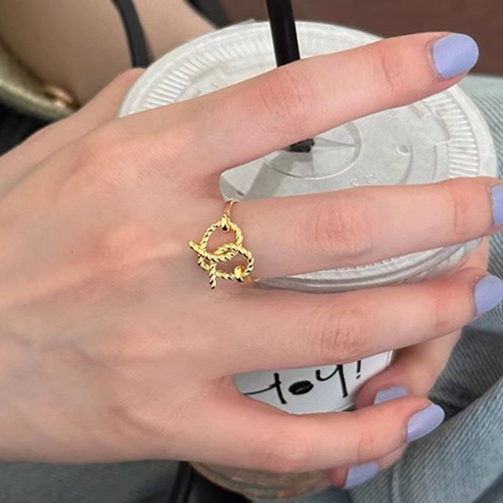 戒指 指環 純銀戒指 蝴蝶餅戒指 餅乾戒指 抗敏戒指 可愛戒指 麻花戒指 愛心戒指 ins戒指 開口戒指 小禮物 116